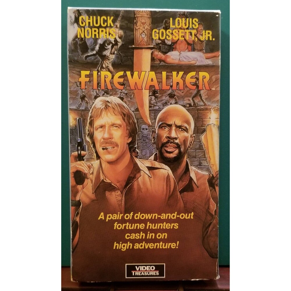 1989 Firewalker VHS Chuck Norris Louis Gossett Jr Action Adventure